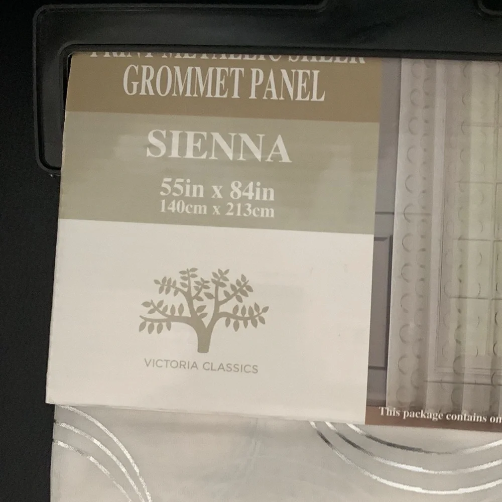 NWT Victoria Classics Sheer Grommet Panel
